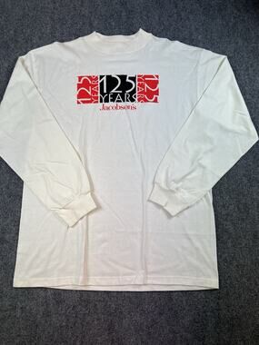 Vintage Discus Athletic Jacobson’s 125 Years Long Sleeve Shirt XL Made USA